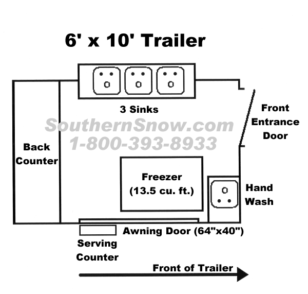 Concession Trailer 6' x 14'