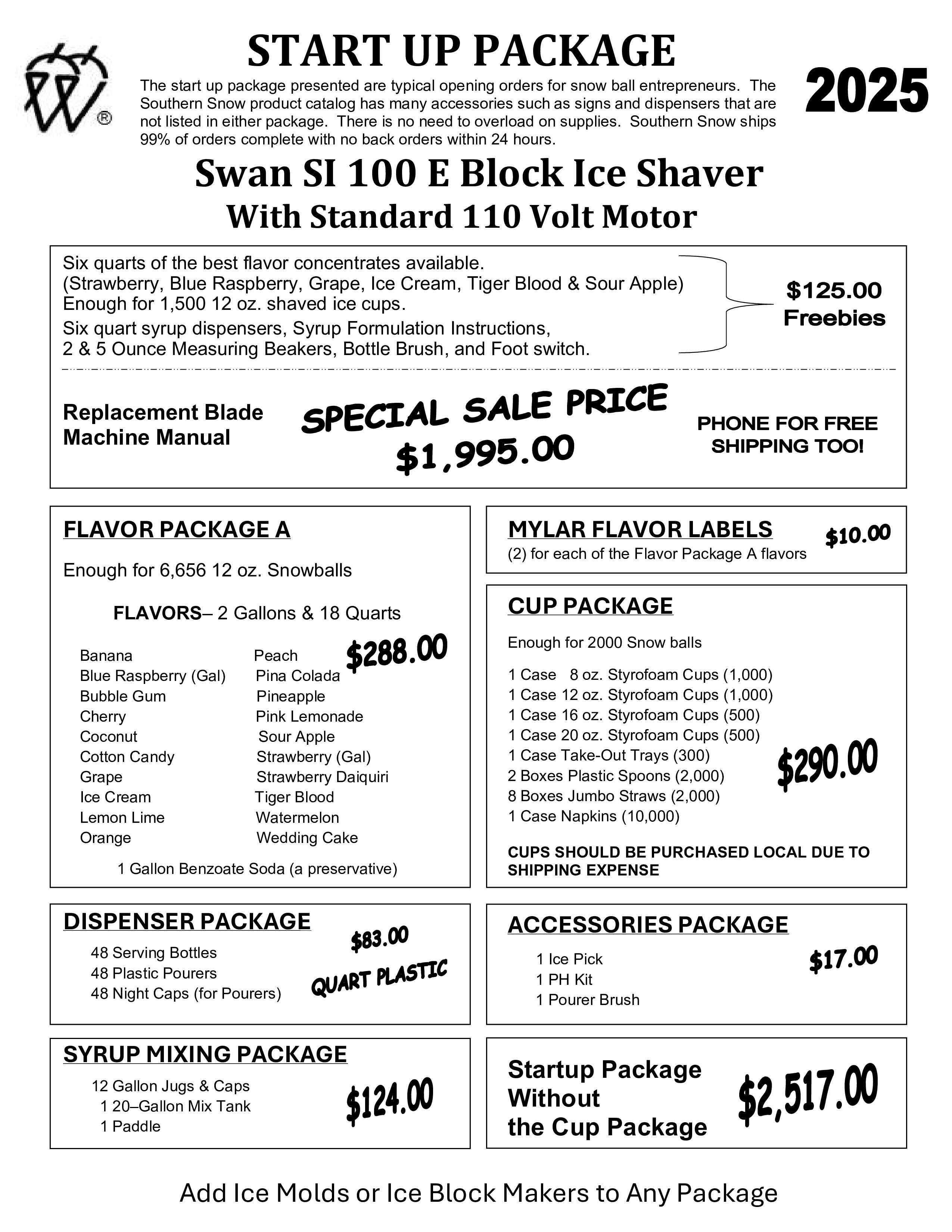 Swan SI-100E Block Ice Shaver Start Up